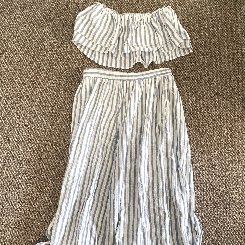 Two piece Listicle Top and Skirt Set